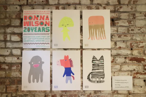 Screen Print Wall Art>Donna Wilson Dave Donkey 20 Years Riso Print - Limited Edition