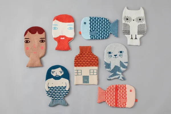 Hot Water Bottles | Hot Water Bottles>Donna Wilson Finn Hot Water Bottle - Blue