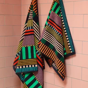 Bath Towels + Sheets>Donna Wilson Multi Stripe Bath Towel